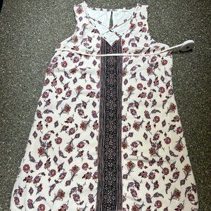 Maurice's Women's Pink - Purple Floral Sleeveless Lined Shift Dress - Size Med